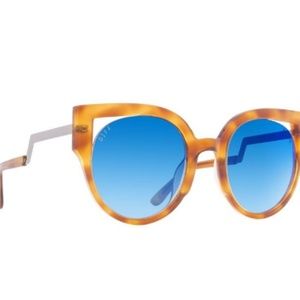 Diff Eyewear Accessories - DIFF Penny Sunglasses in Torti with blue flash Diff Eyewear Accessories - DIFF Penny Sunglasses in Torti with blue flash